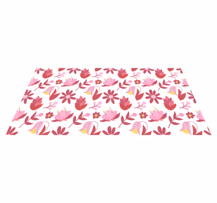 Floral patterns bloom floral vinyl carpet - TenStickers
