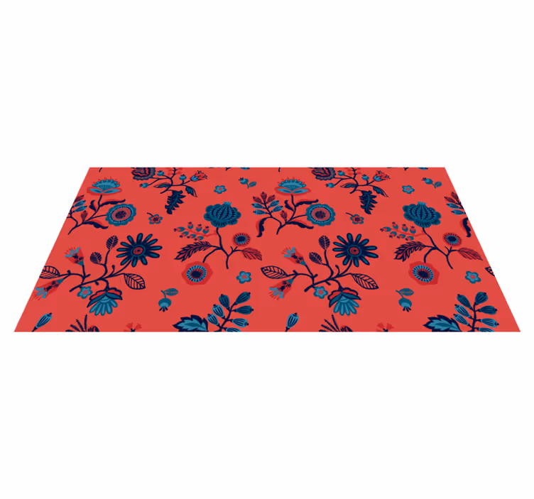 Lively Botanical Illustration floral vinyl carpet - TenStickers
