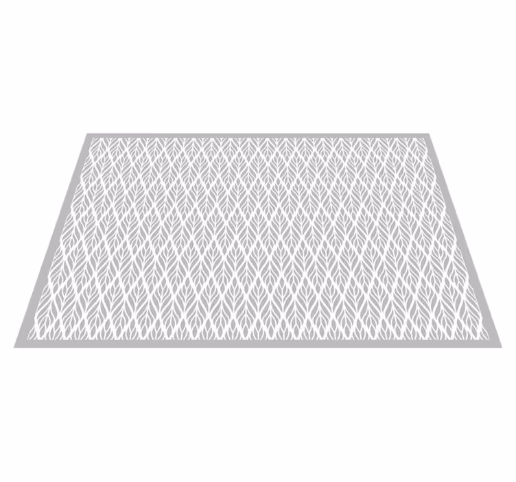 Grey leaf pattern modern vinyl carpet - TenStickers