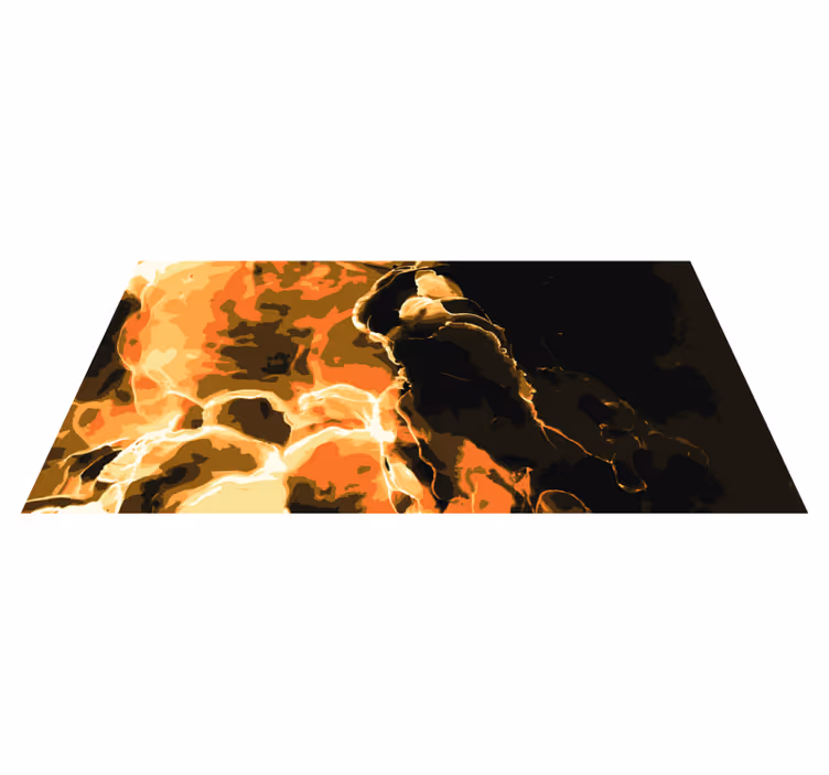 Fiery effect marble vinyl carpet - TenStickers
