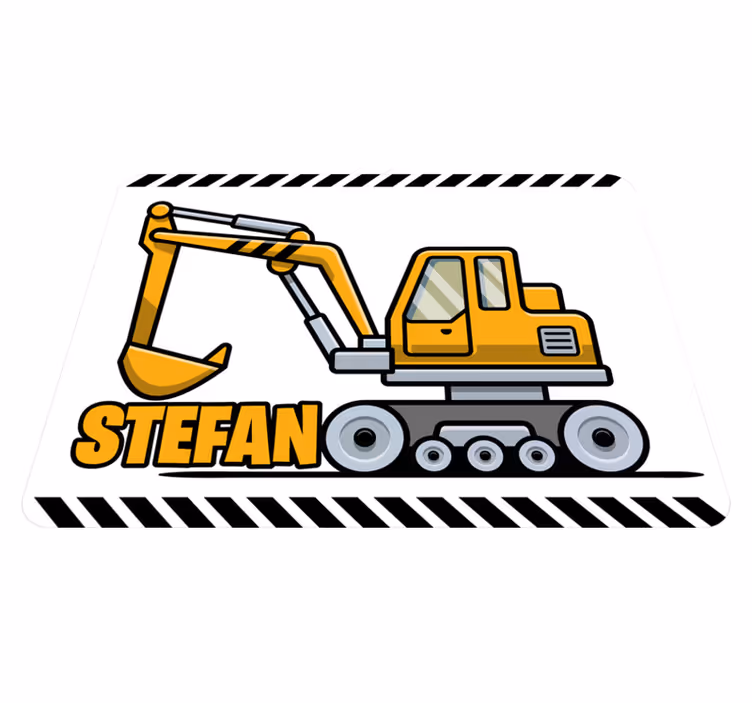 Custom construction vehicle kids vinyl carpet - TenStickers