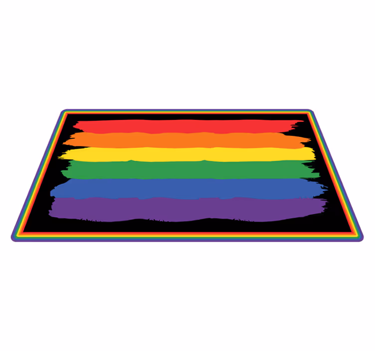 Colorful Rainbow Stripes striped vinyl carpet - TenStickers