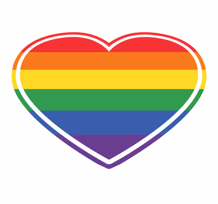 Heart Rainbow Pattern texture vinyl carpet - TenStickers
