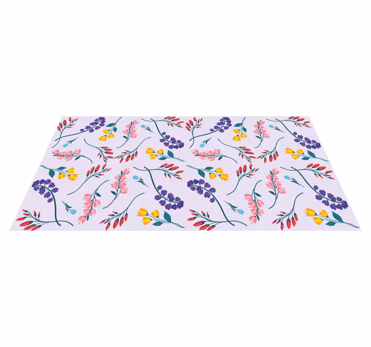 Purple subtle pattern floral vinyl carpet - TenStickers