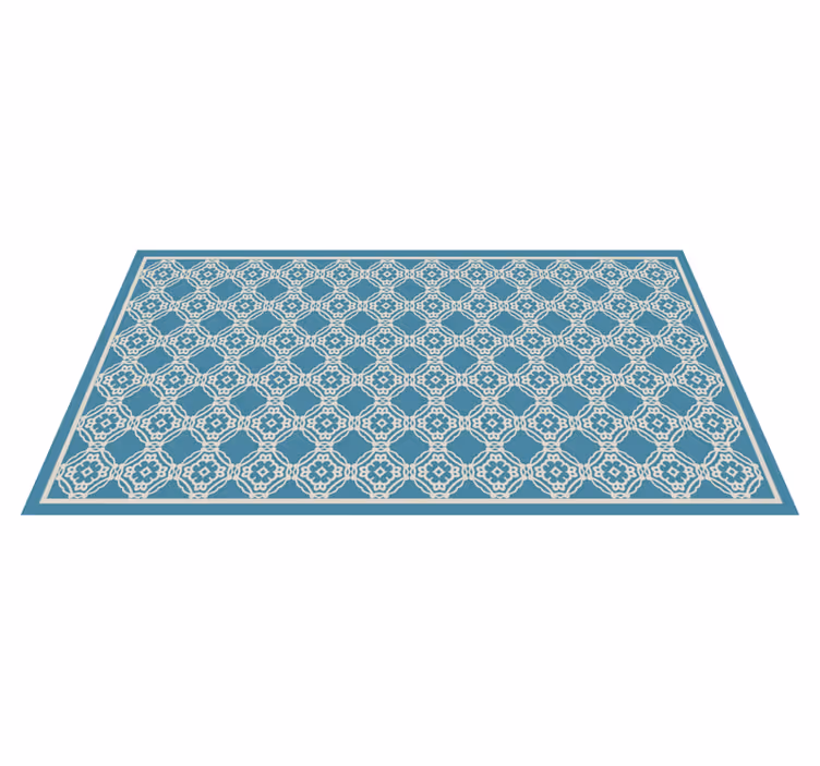 Elegant blue composition mosaic vinyl carpet - TenStickers