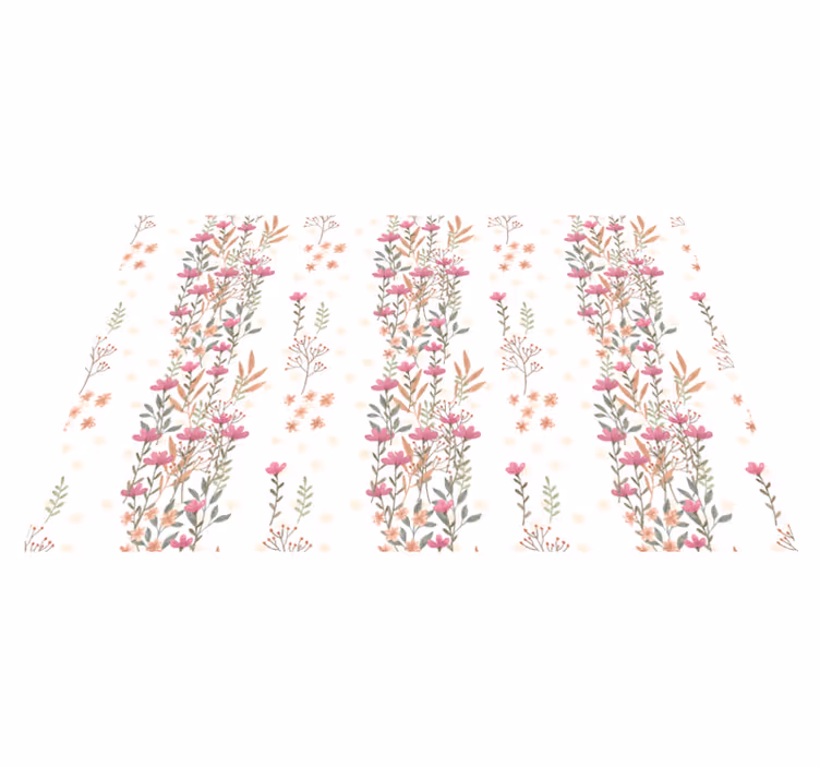 Floral vinyl carpet with floral patterned design - TenStickers