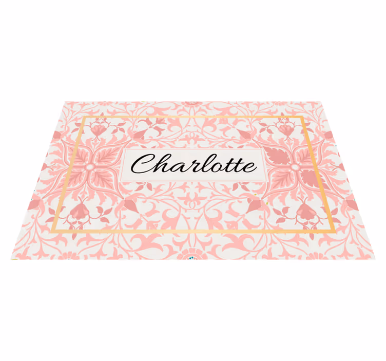 Custom botanical arrangement bedroom vinyl carpet - TenStickers