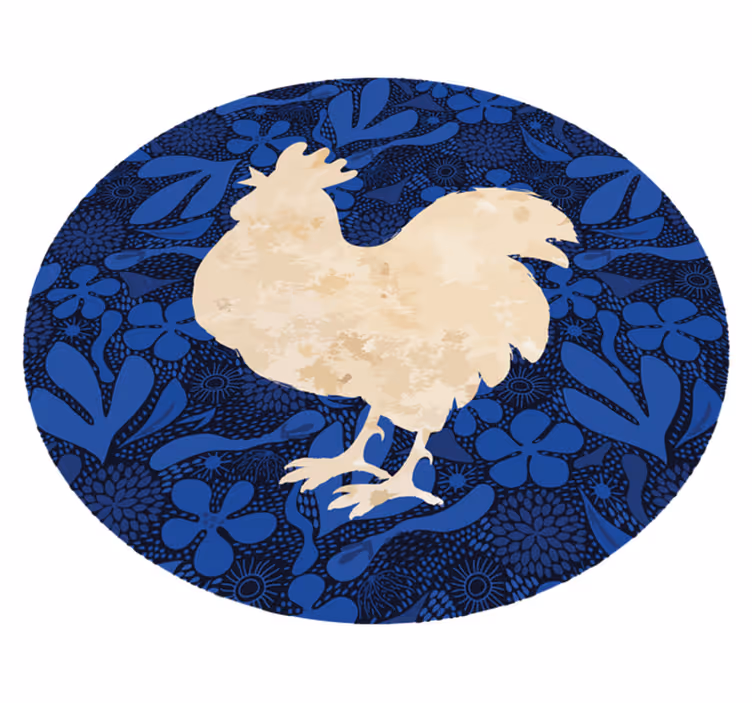 Rooster silhouette animal vinyl carpet - TenStickers