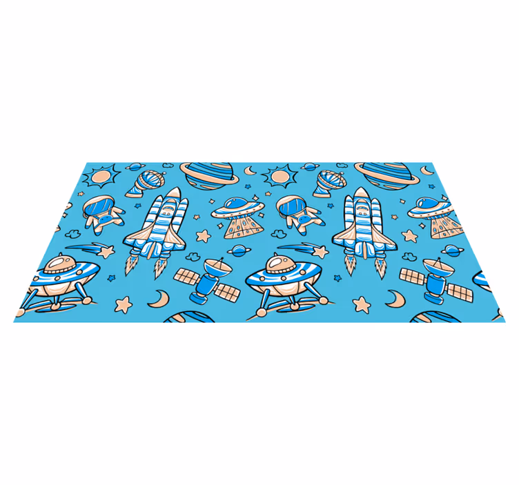 Space exploration adventure star vinyl carpet - TenStickers