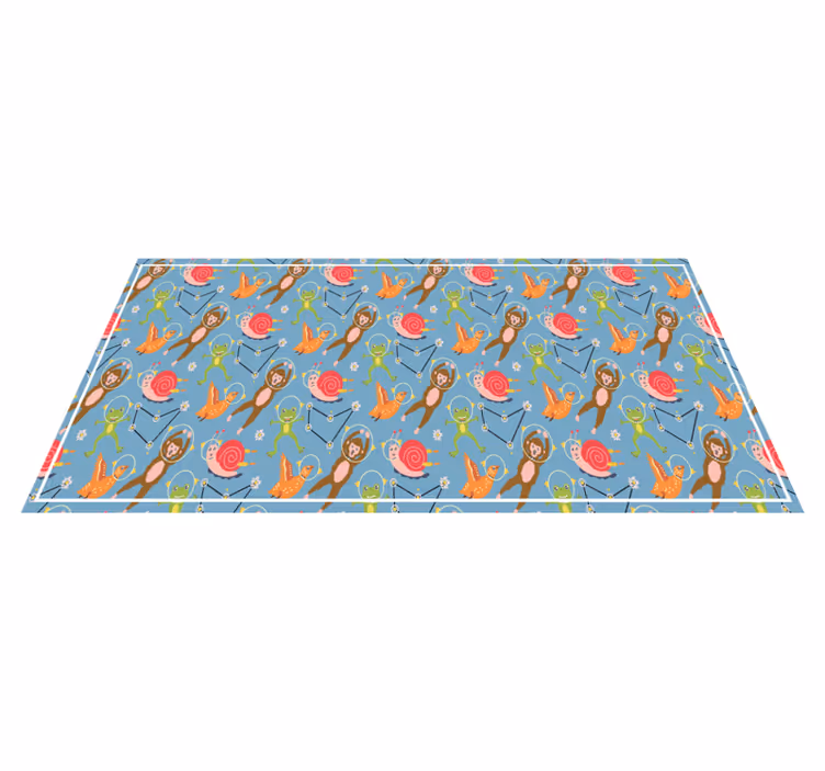Colorful space creatures kids vinyl carpet - TenStickers