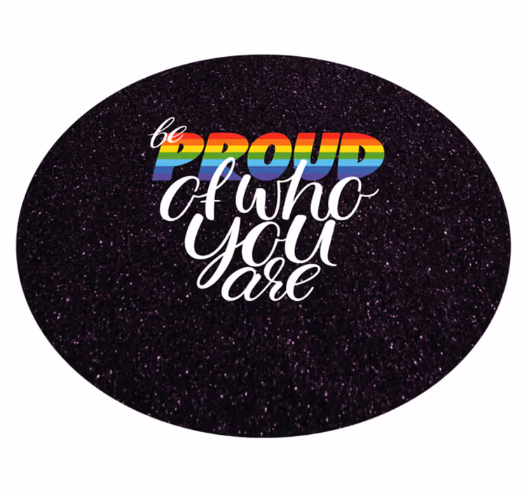 Proud Message Design custom vinyl carpet - TenStickers