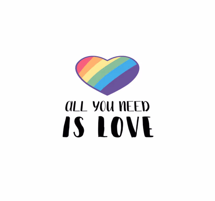 Colorful Heart Message custom vinyl carpet - TenStickers