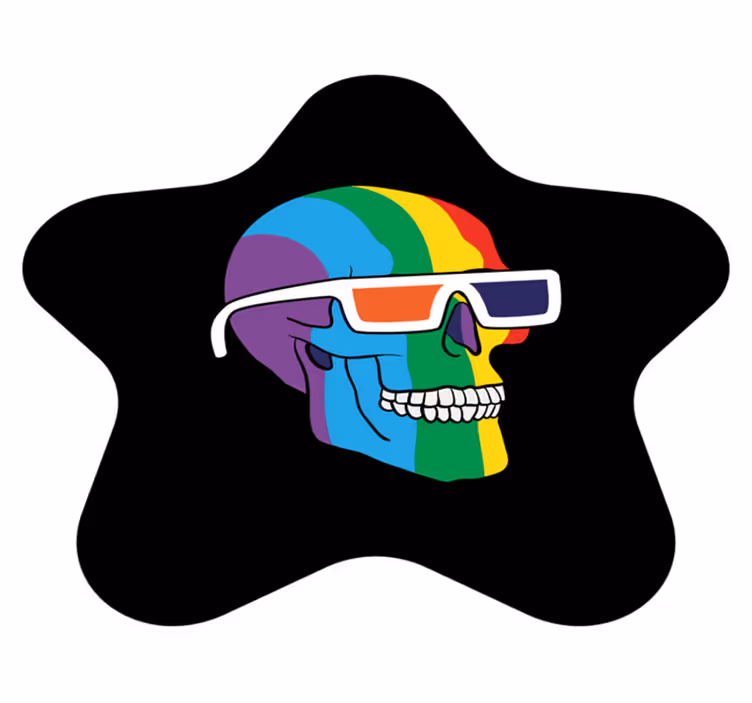 Colorful Skull Shades mosaic vinyl carpet - TenStickers