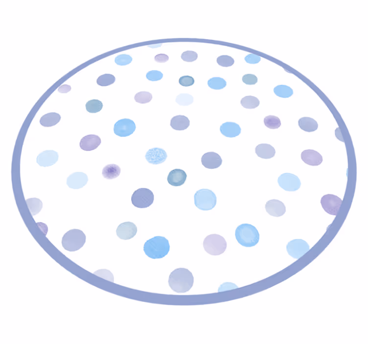 Vibrant Dotted Circles kids vinyl carpet - TenStickers