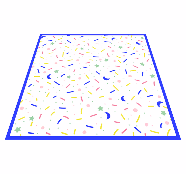 Party colorful shapes kids vinyl carpet - TenStickers