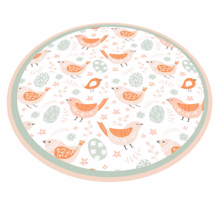 Delightful Bird Motifs nature vinyl carpet - TenStickers