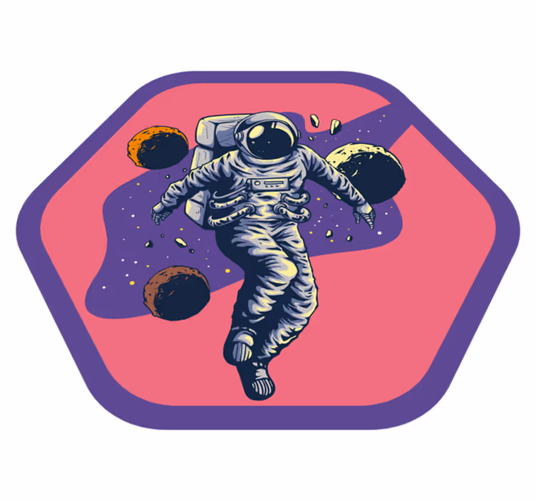 Space Explorer Journey star vinyl carpet - TenStickers