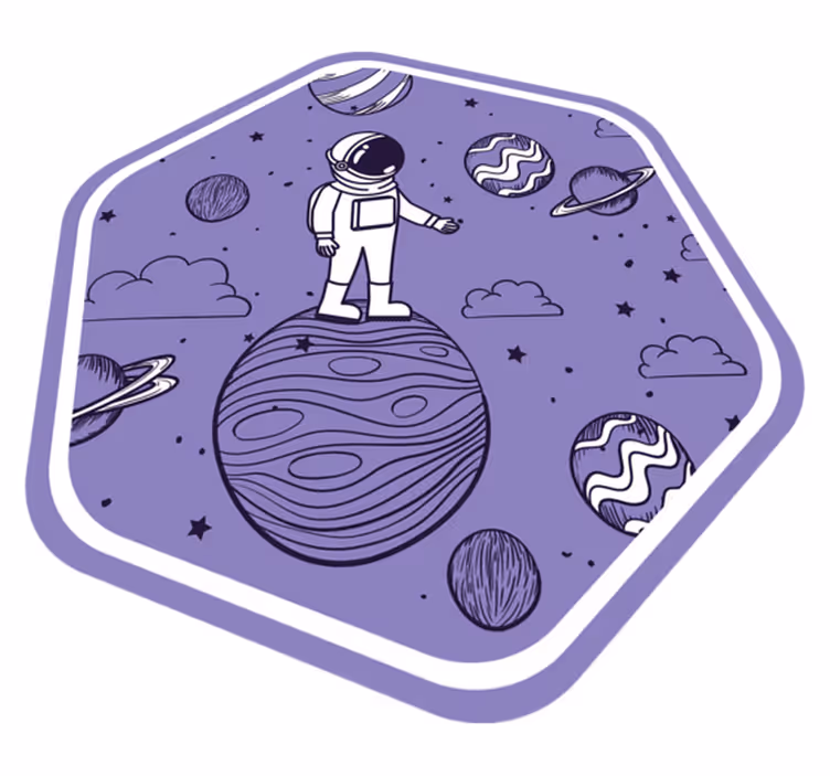 Cosmic Adventure Concept star vinyl carpet - TenStickers