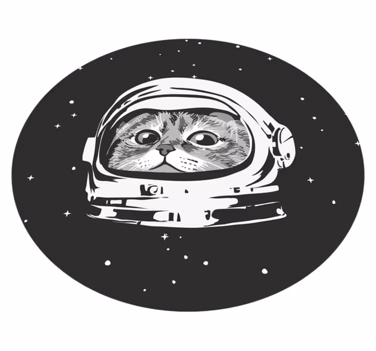 Space Cat Adventure kids vinyl carpet - TenStickers