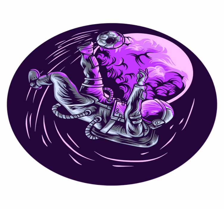 Astronaut Floating star vinyl carpet - TenStickers
