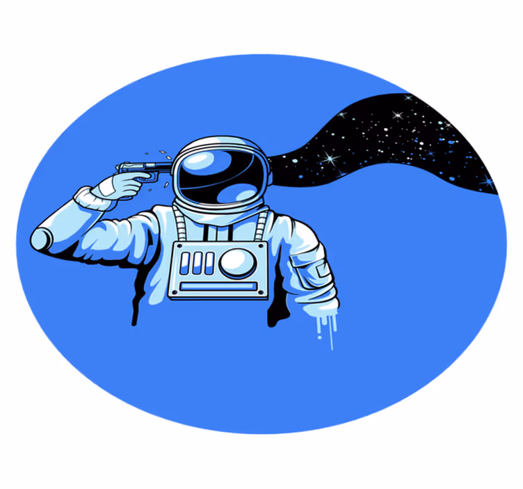 Astronaut Cosmic Scene teen vinyl carpet - TenStickers