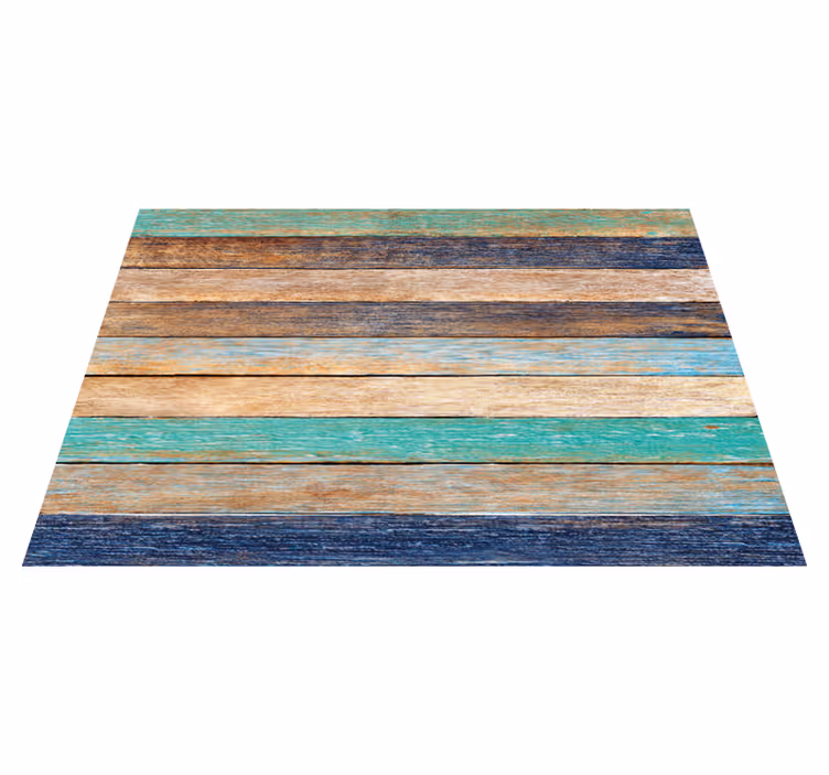 Wood effect vinyl carpet multi-tone wood planks - TenStickers