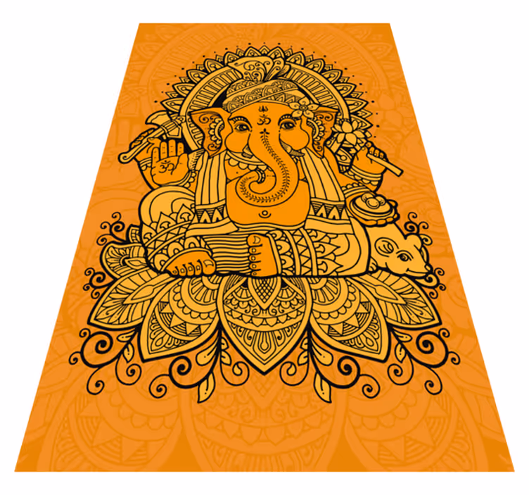 Ganesh Illustration ethnic vinyl carpet - TenStickers