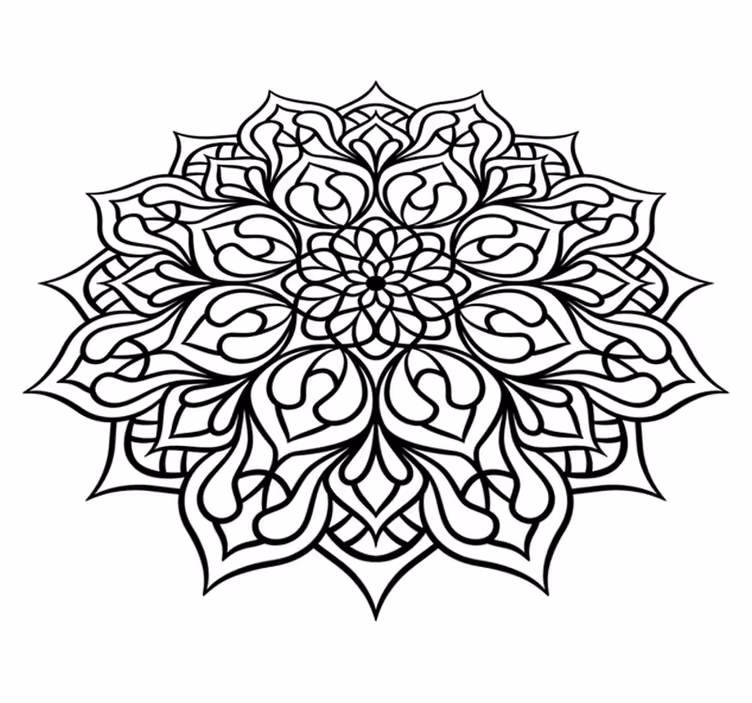 Elegant Purple Pattern mandala vinyl carpet - TenStickers