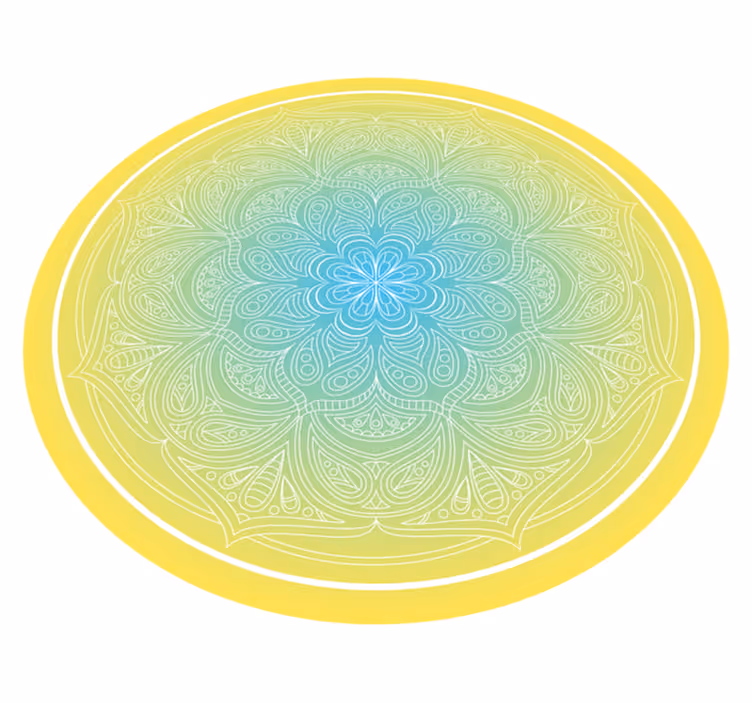 Intricate Floral Pattern mandala vinyl carpet - TenStickers