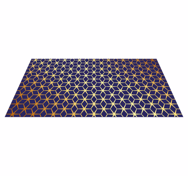 Honeycomb structure living room vinyl carpet - TenStickers