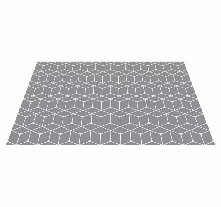 Geometric vinyl carpet in gray elegant pattern - TenStickers