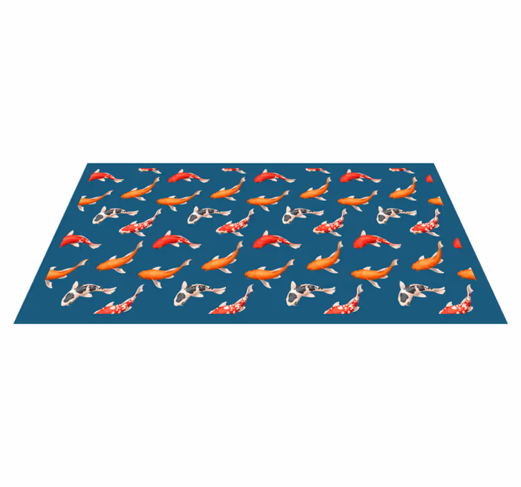 Koi Fish Pattern nature vinyl carpet - TenStickers