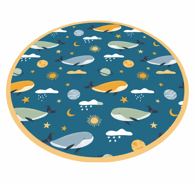 Whale Adventure kids vinyl carpet - TenStickers