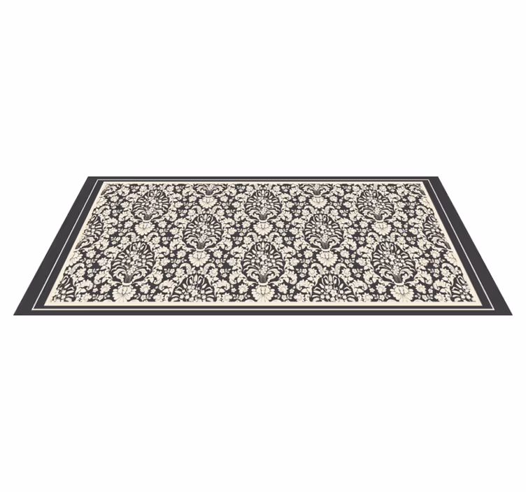 Elegant Botanical Feature vintage vinyl carpet - TenStickers