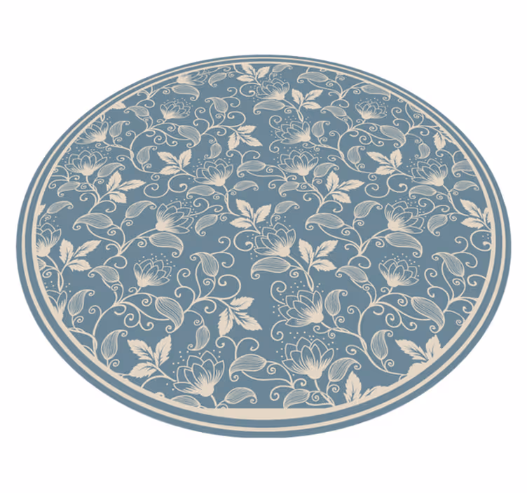 Botanical Whirl Element floral vinyl carpet - TenStickers
