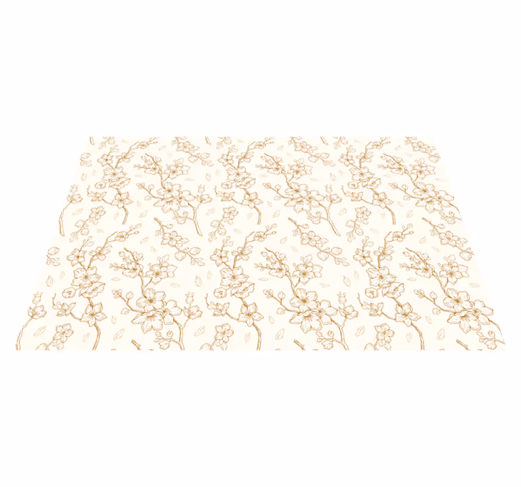 Blossom Branch Pattern floral vinyl carpet - TenStickers