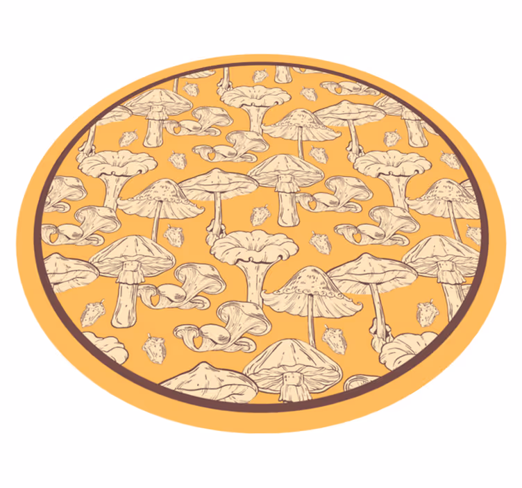 Nature vinyl carpet in mushroom style - TenStickers