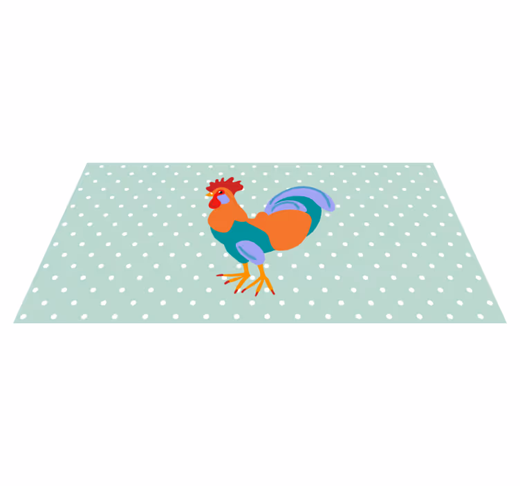 Animal vinyl carpet vibrant rooster design - TenStickers