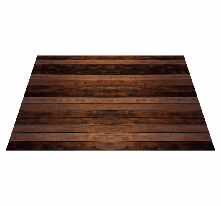 Realistic dark brown shade wood effect vinyl carpet - TenStickers
