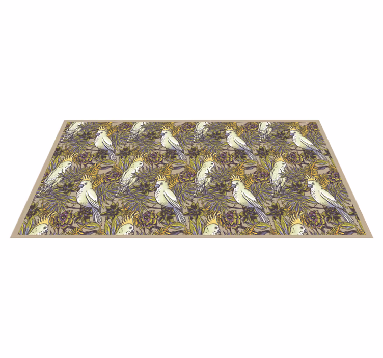 Colorful Parrots Pattern floral vinyl carpet - TenStickers