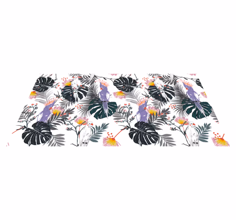 Tropical leaf arrangement living room vinyl carpet - TenStickers