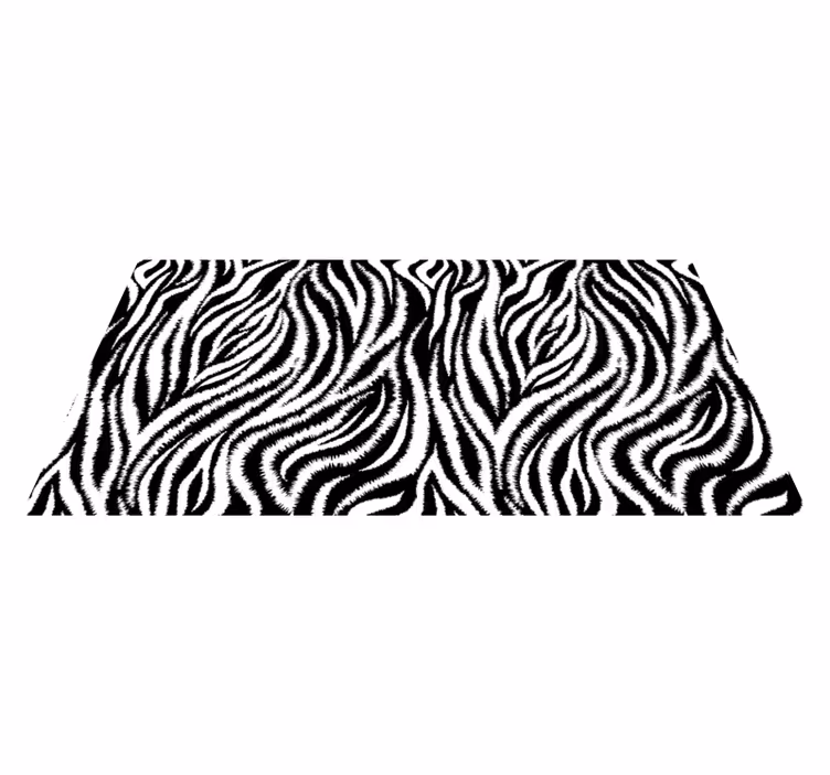 Zebra stripe print animal print vinyl carpet - TenStickers