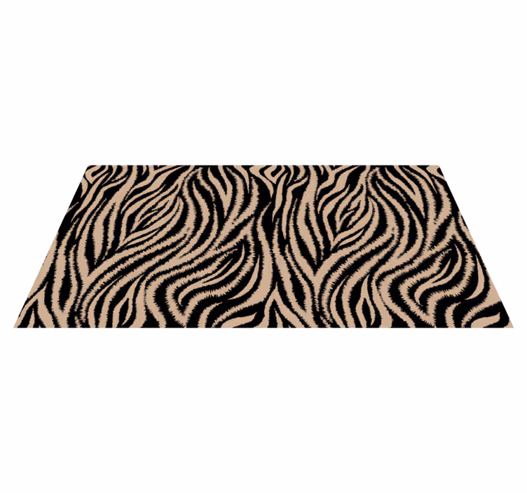 Animal print vinyl carpet zebra striped design - TenStickers