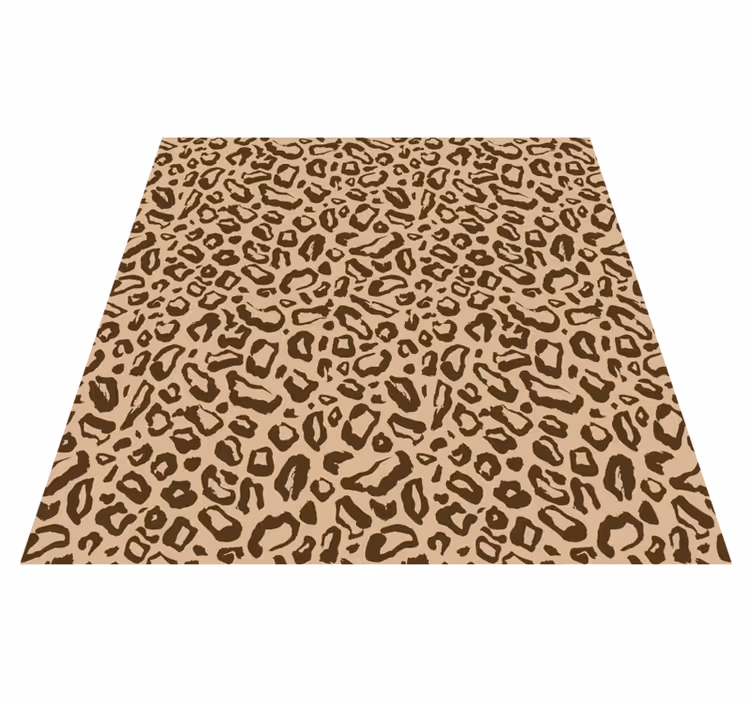 Brown leopard spot motif animal print vinyl carpet - TenStickers