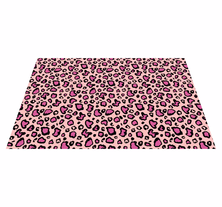 Rose Leopard Dots animal print vinyl carpet - TenStickers