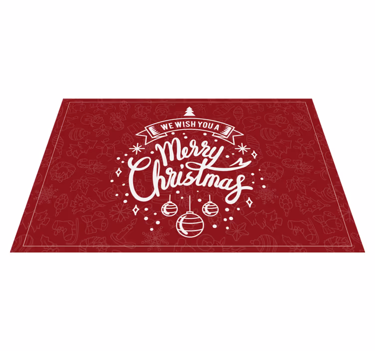 Merry Holiday greetings Christmas vinyl carpet - TenStickers