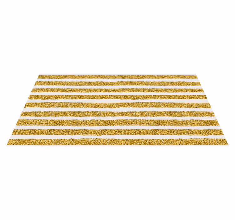 Golden Glitter striped vinyl carpet - TenStickers