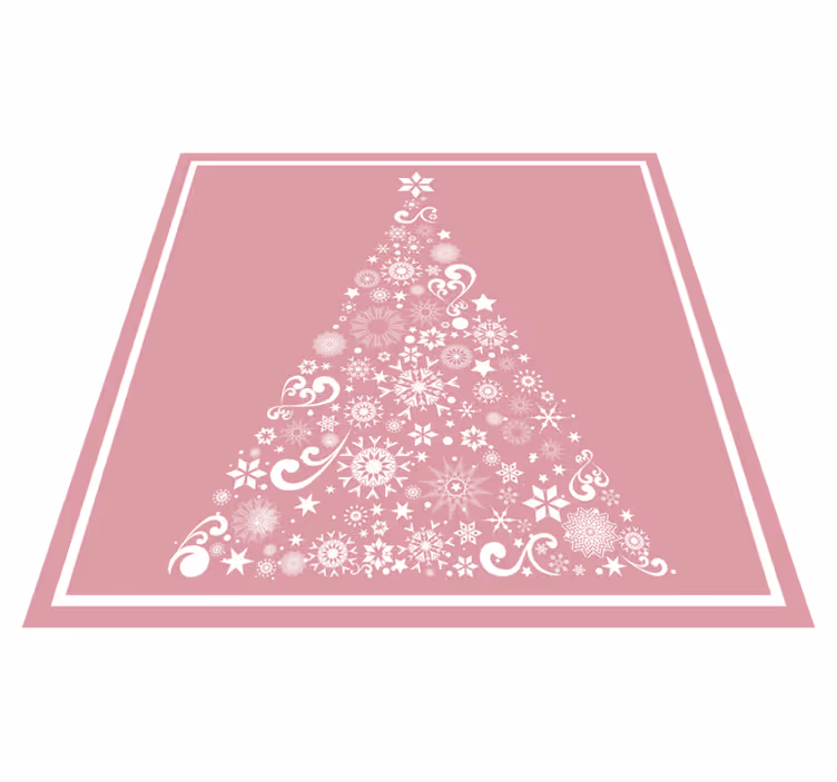 Festive Holiday Tree Christmas vinyl carpet - TenStickers