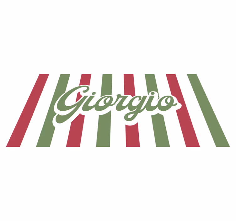 Italian flag custom vinyl carpet - TenStickers