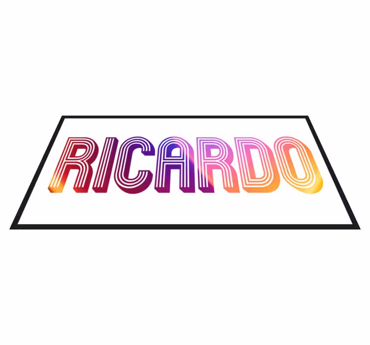 Custom Name neon teen vinyl carpet - TenStickers